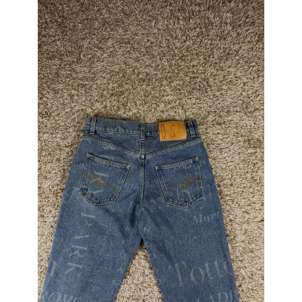 Martine Rose Printed Names Straight Leg Denim Jeans Men's Small
